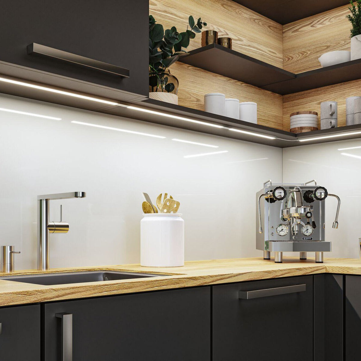 LED Under Cabinet Kitchen Light | Modern Worktop Lighting