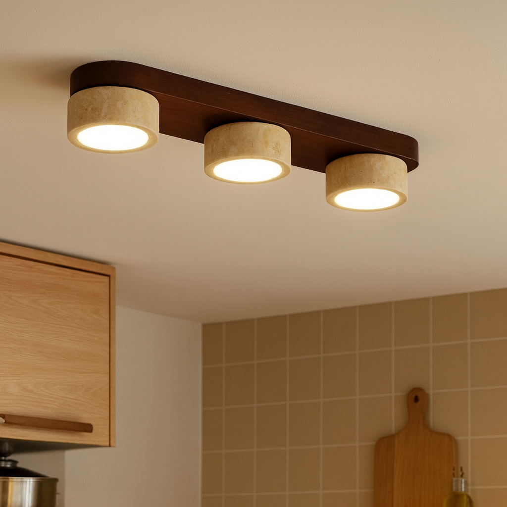 Modern Kitchen Lights 3 Way LED Spotlight | Wooden