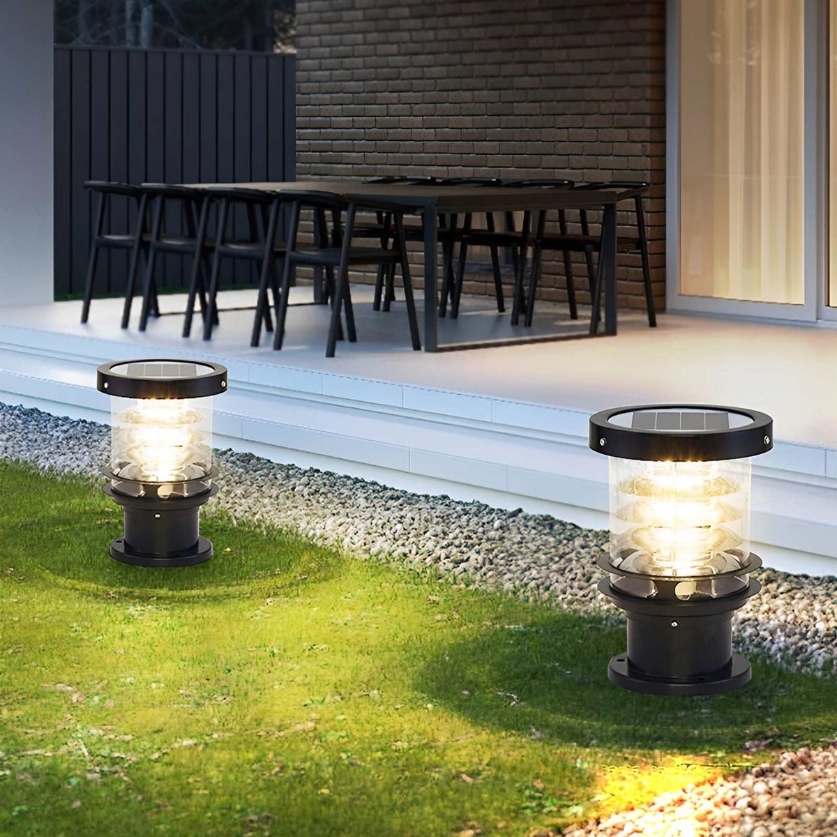 Outdoor Lights Solar Garden Bollard | LED