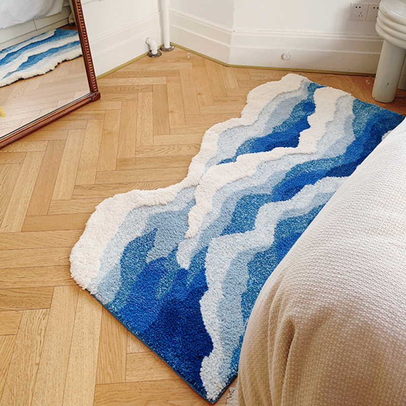 Rug Fluffy Washable Bedroom Living Room | Wave Design