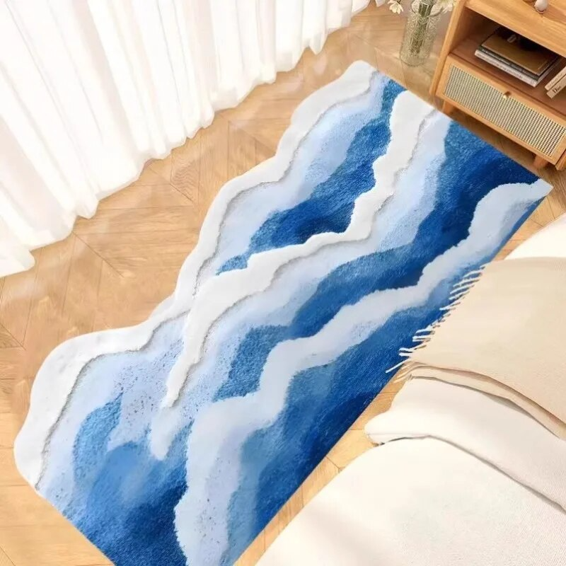 Rug Fluffy Washable Bedroom Living Room | Wave Design