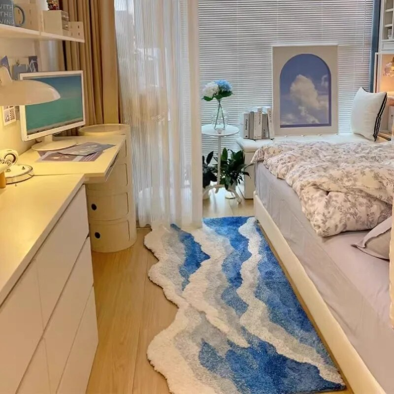 Rug Fluffy Washable Bedroom Living Room | Wave Design