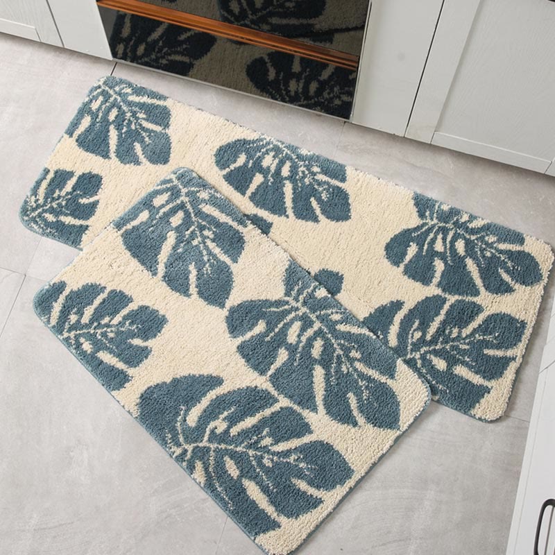Rug Large Washable Bedroom Living Room | Leaf Design