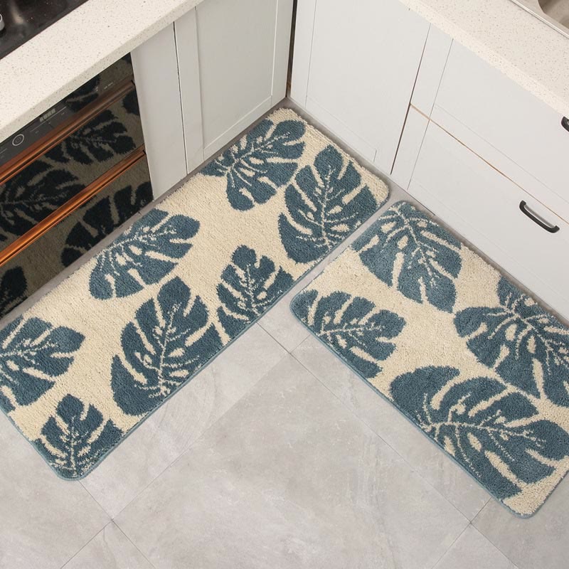 Rug Large Washable Bedroom Living Room | Leaf Design