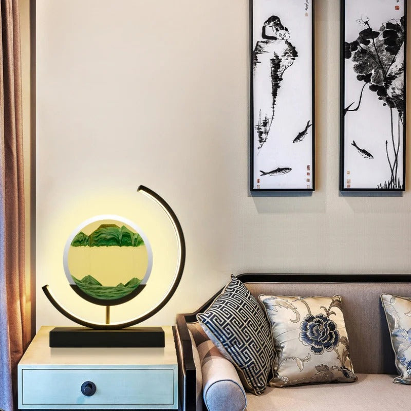 Table Lamp Sand Art LED Living Room | Modern Decor