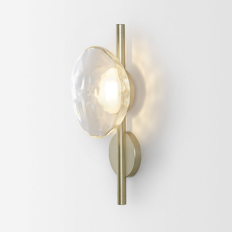 Wall Light Textured Glass Round | LED