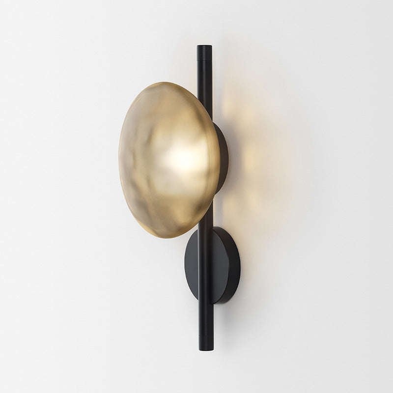 Wall Light Textured Glass Round | LED