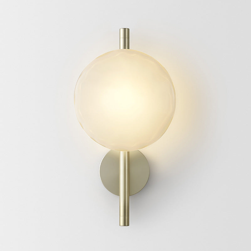 Wall Light Textured Glass Round | LED