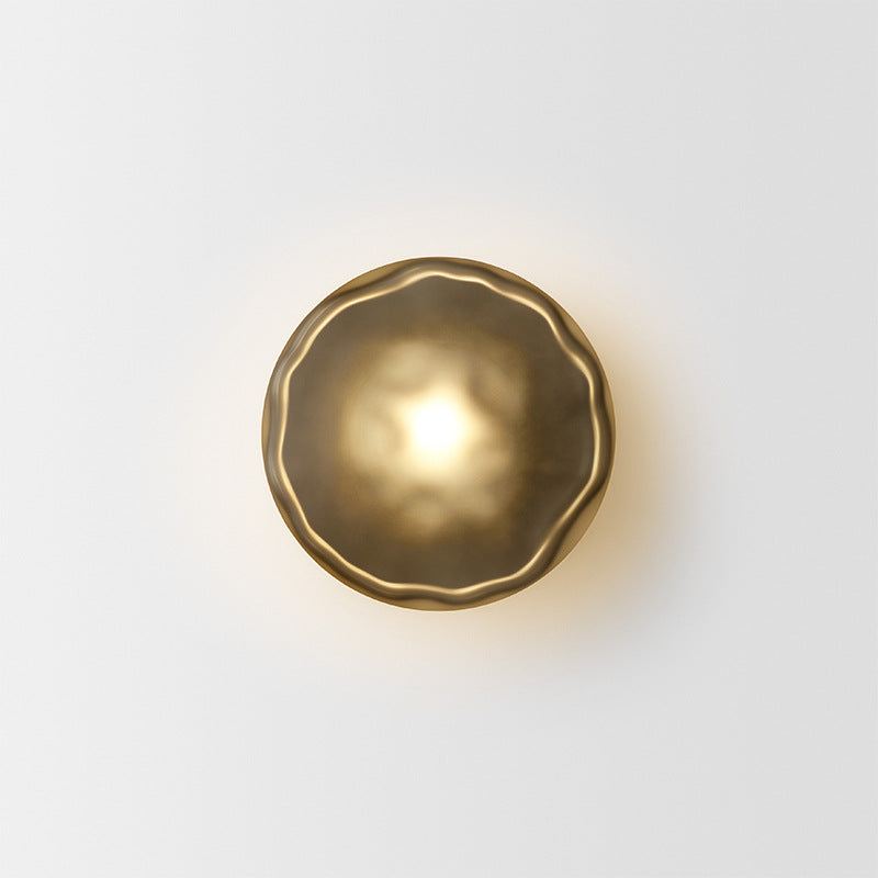 Wall Light Textured Glass Round | LED