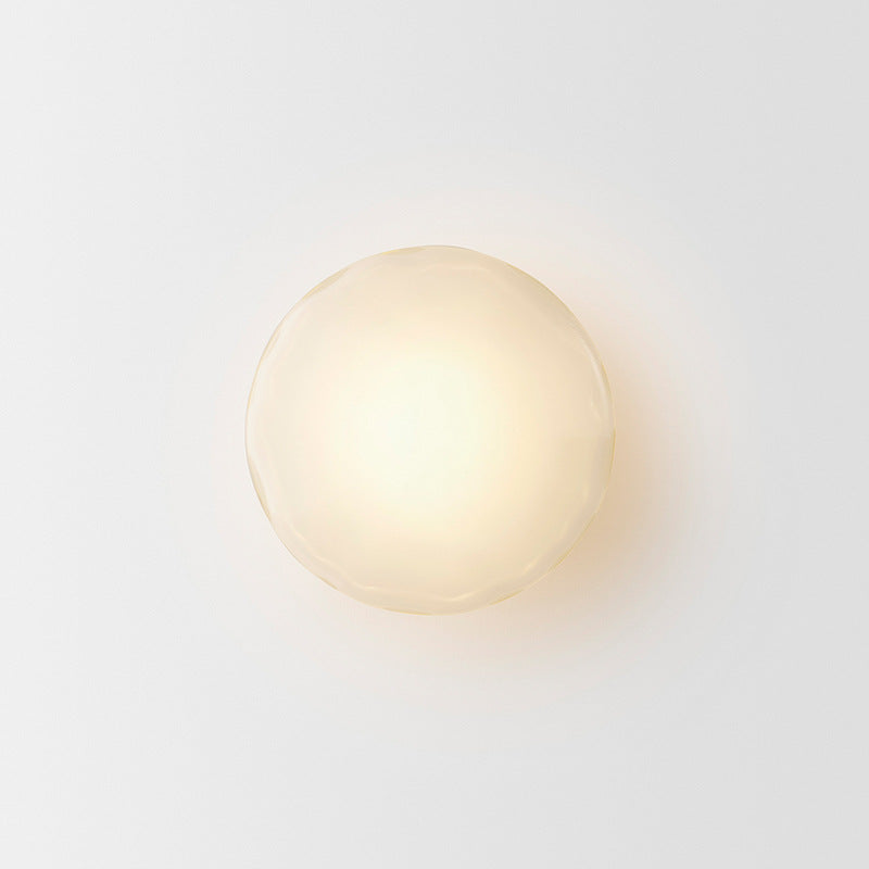 Wall Light Textured Glass Round | LED