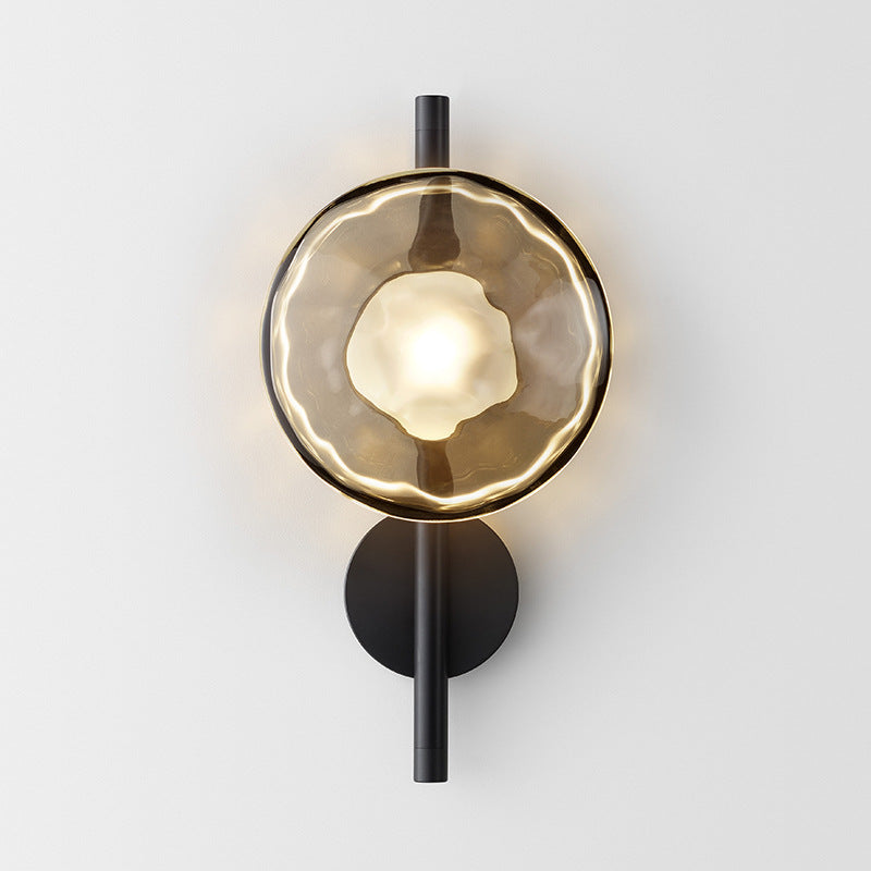 Wall Light Textured Glass Round | LED