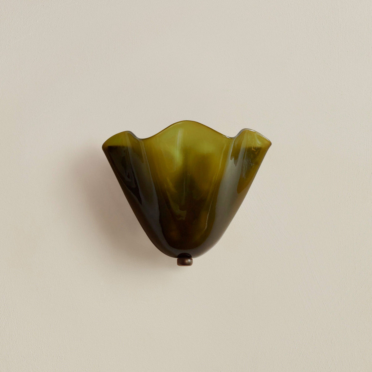 Wall Light Textured Glass Shell Design | LED