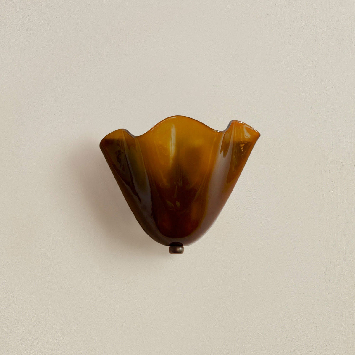 Wall Light Textured Glass Shell Design | LED
