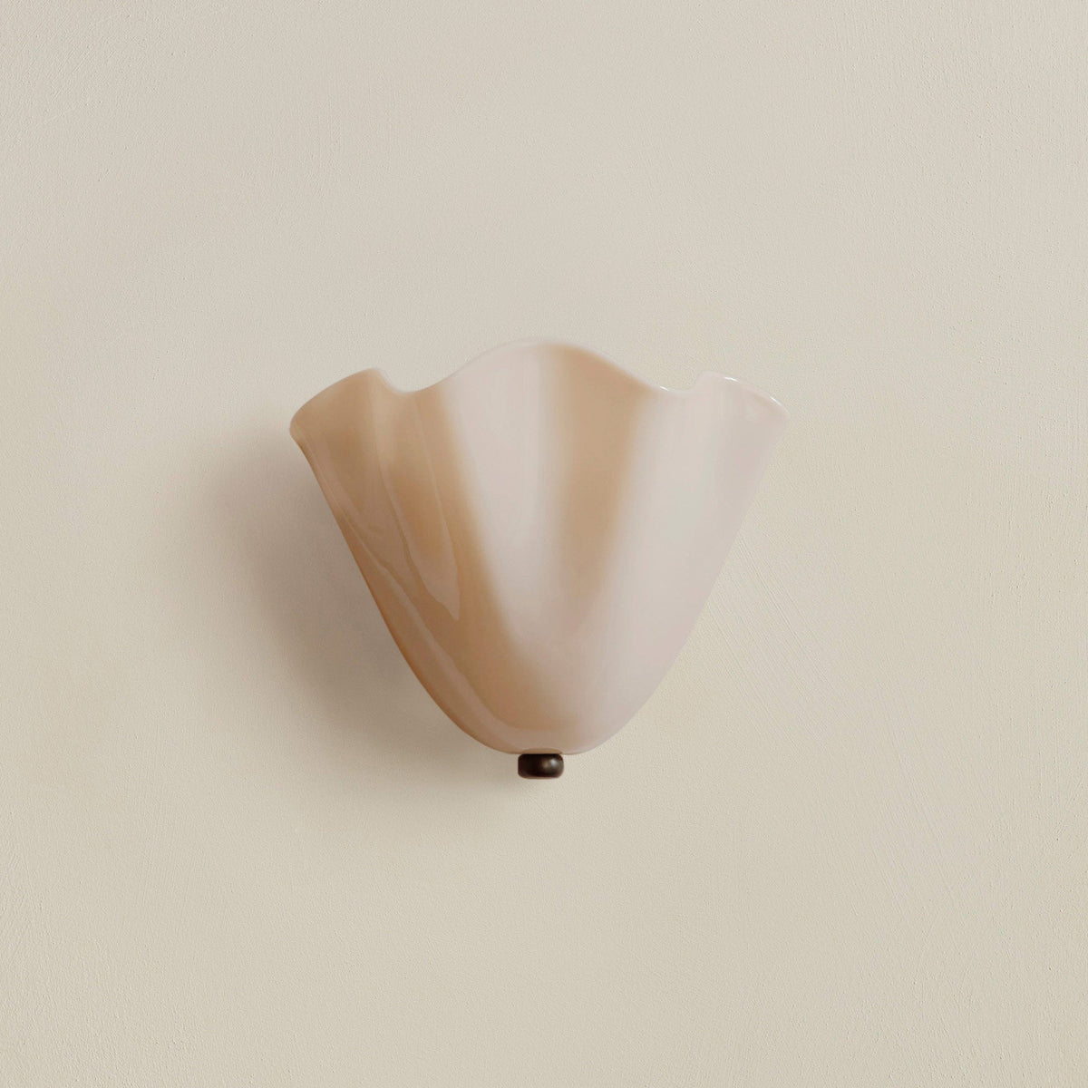 Wall Light Textured Glass Shell Design | LED