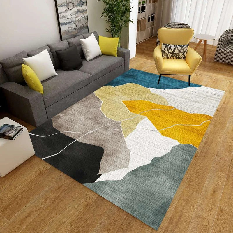 Washable Carpet Modern Living Room | Large