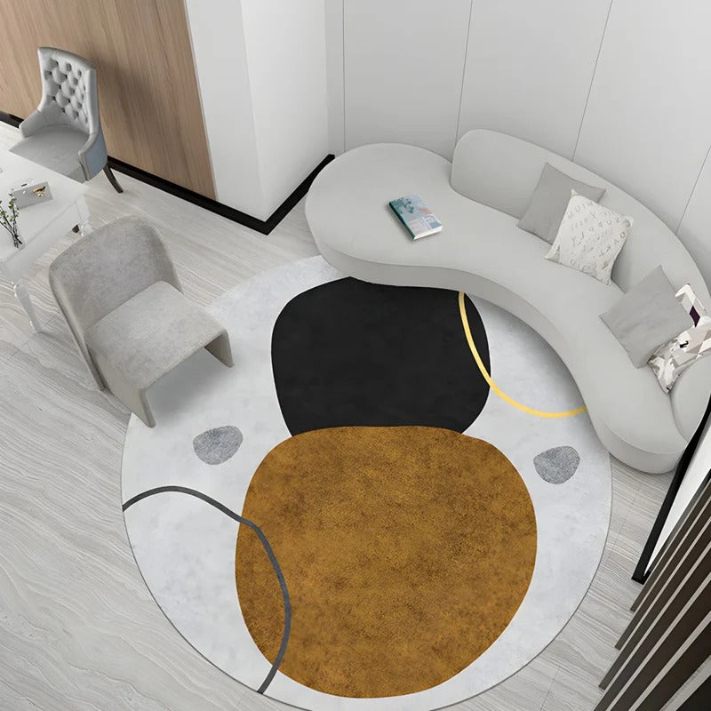Washable Carpet Modern Round | Large