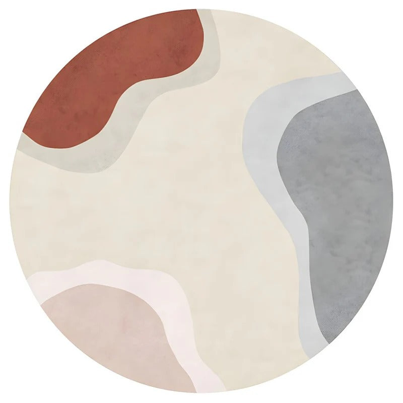 Washable Carpet Modern Round | Large
