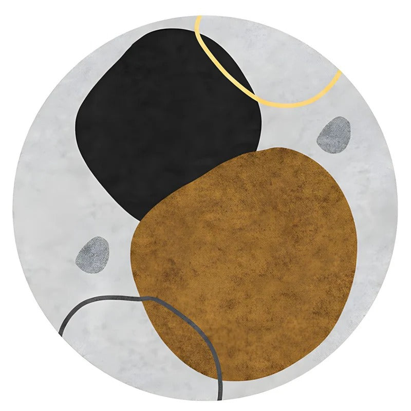 Washable Carpet Modern Round | Large