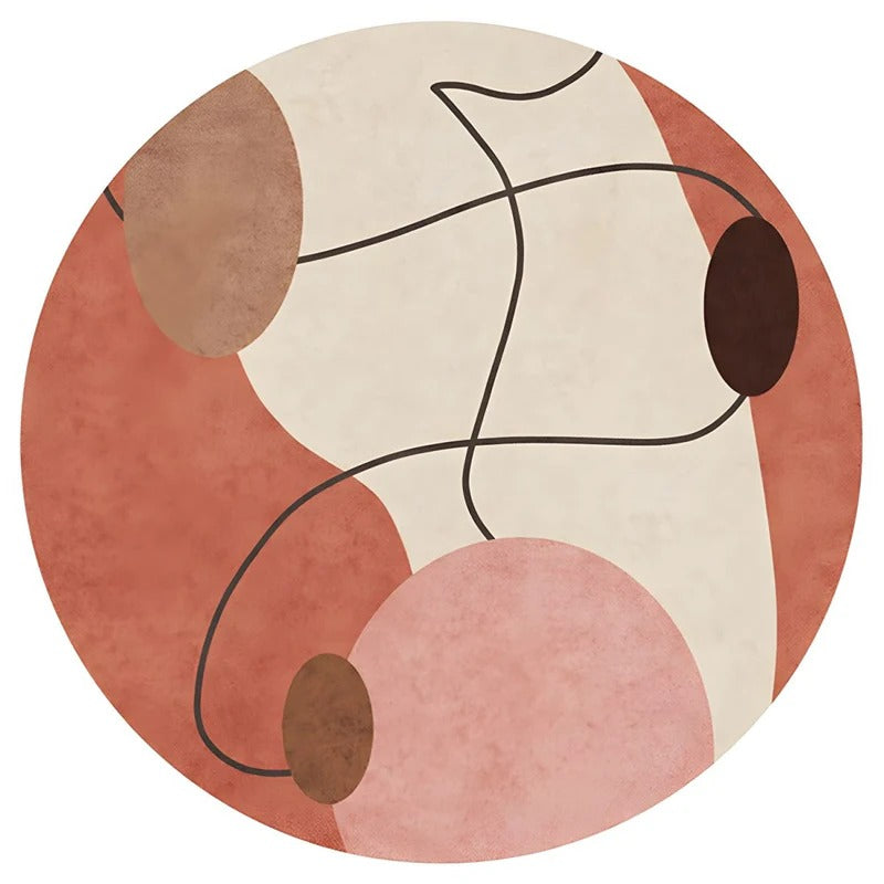 Washable Carpet Modern Round | Large