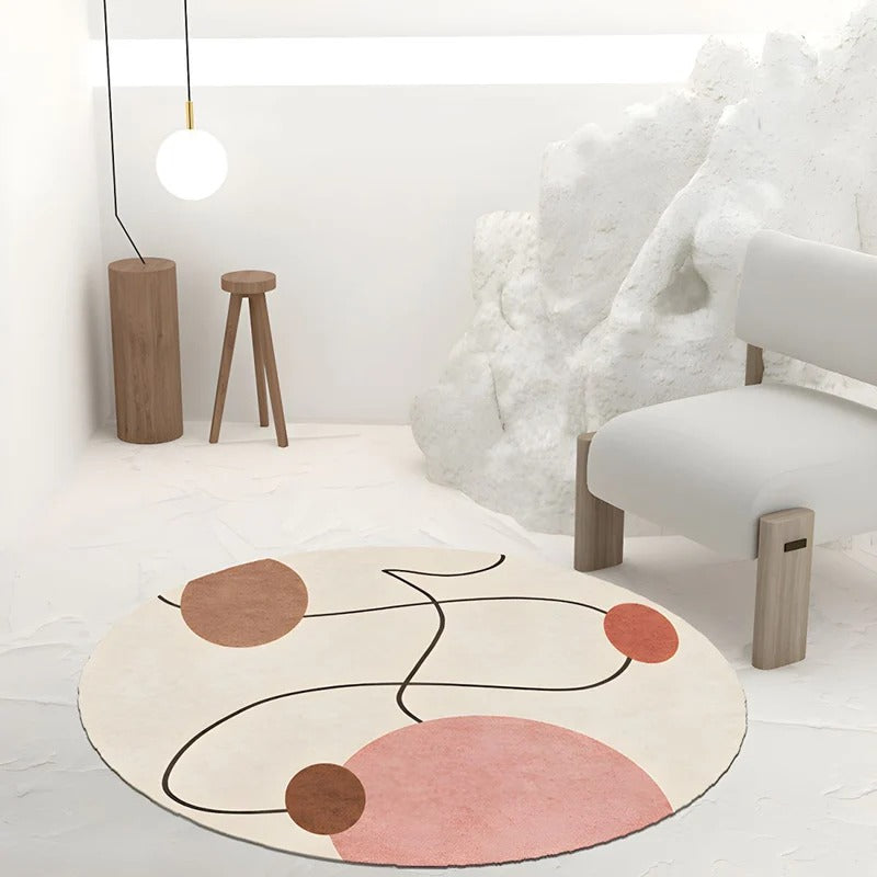 Washable Carpet Modern Round | Large