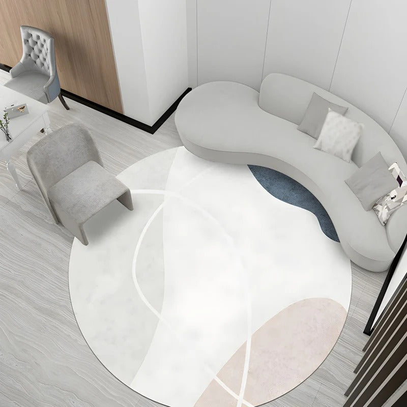 Washable Carpet Modern Round | Large