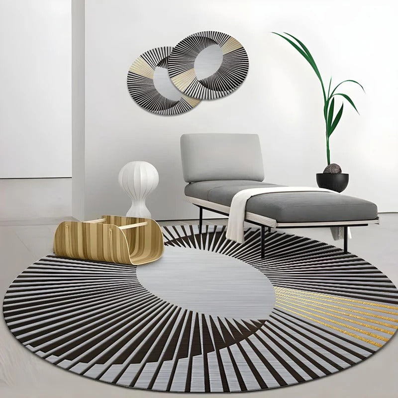 Washable Carpet Round Living Room | Large