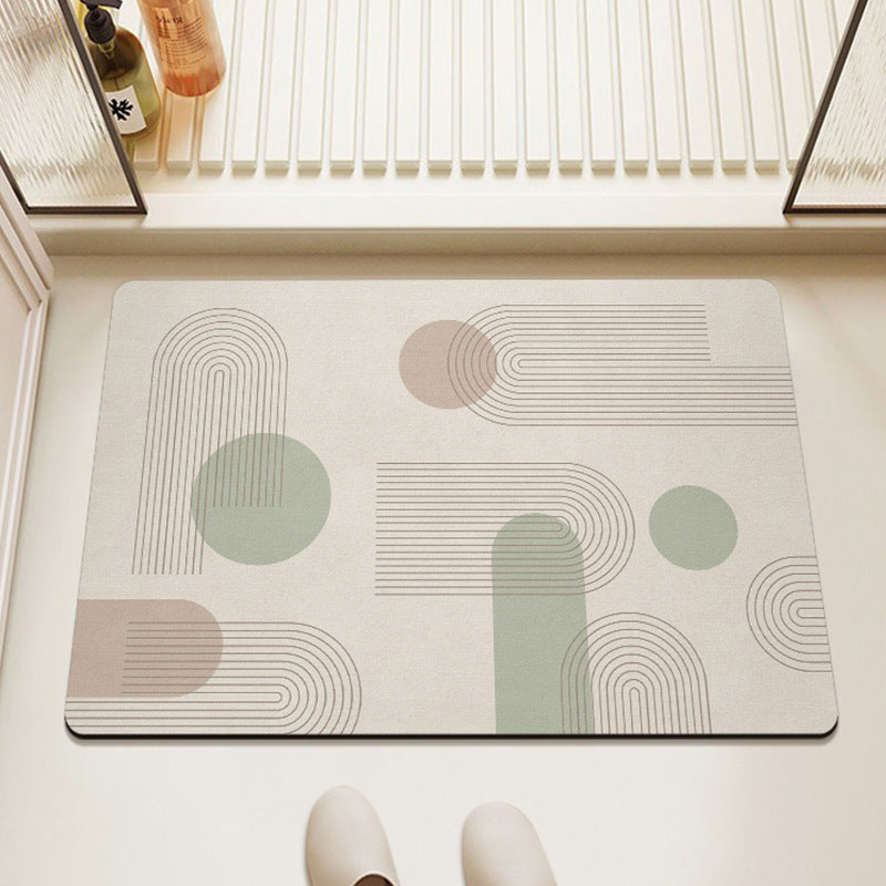 Washable Rugs Abstract Geometric Large | Rectangular