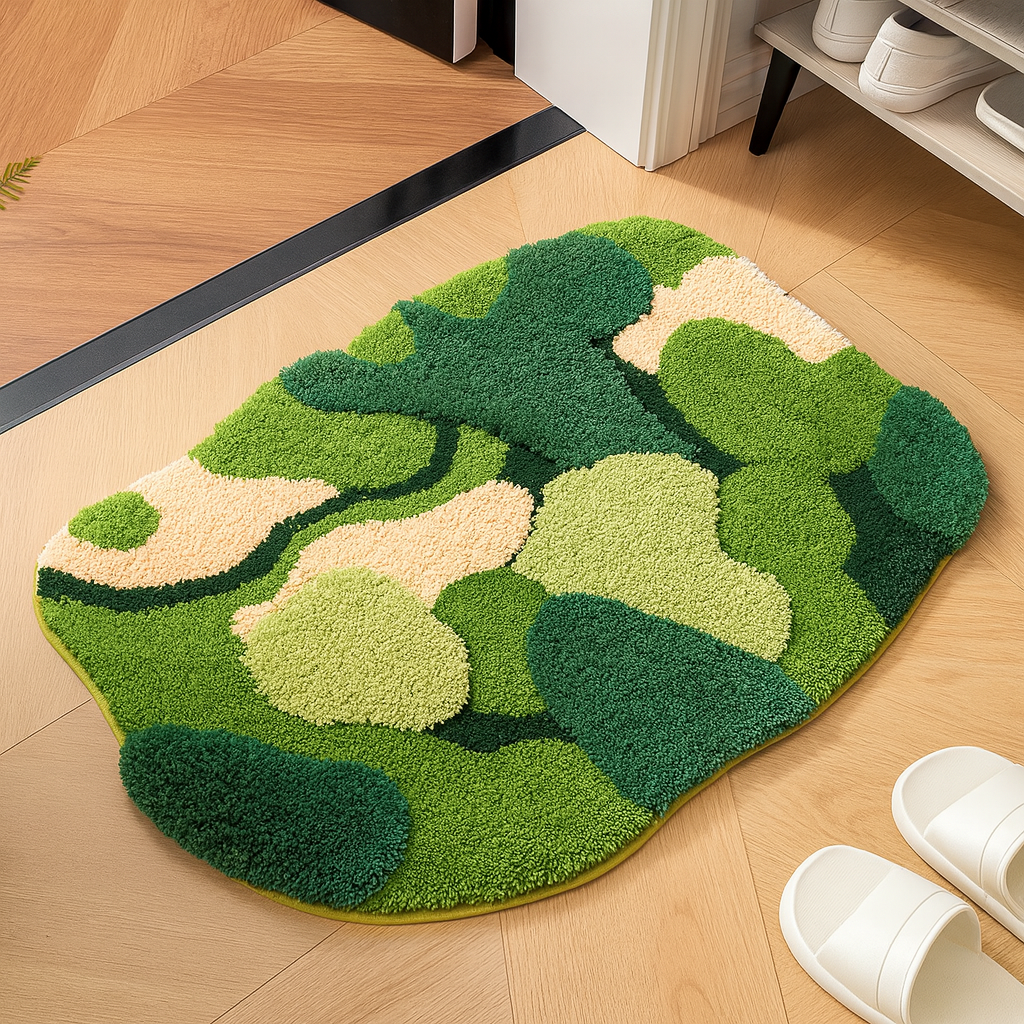 Washable Rugs Fluffy Abstract Shape | Large