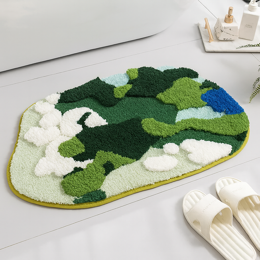Washable Rugs Fluffy Abstract Shape | Large