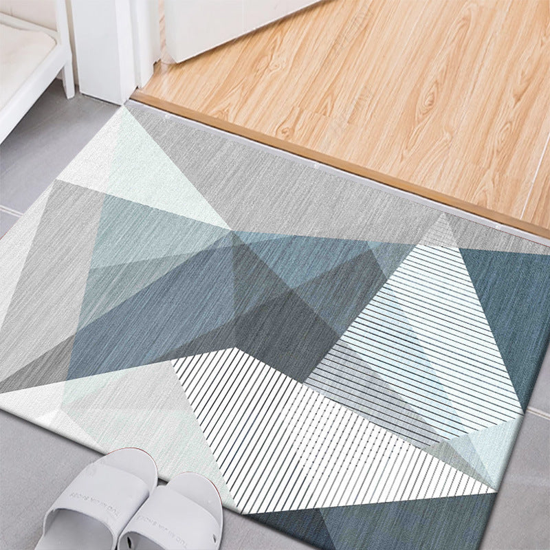 Washable Rugs Geometric Patchwork | Non-Slip