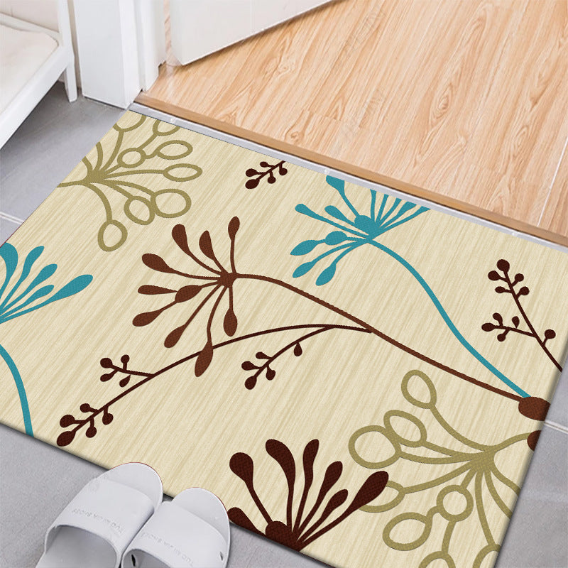 Washable Rugs Geometric Patchwork | Non-Slip