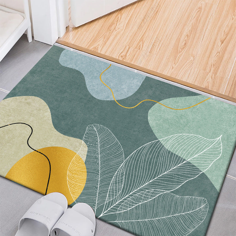 Washable Rugs Geometric Patchwork | Non-Slip