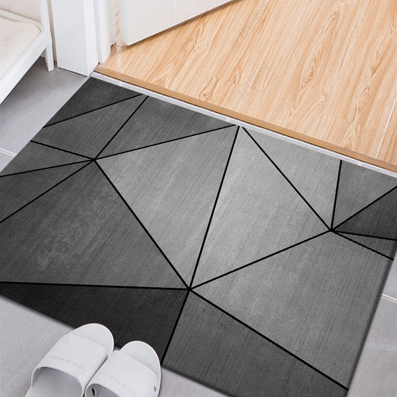 Washable Rugs Geometric Patchwork | Non-Slip