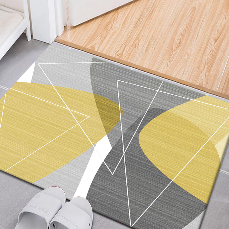 Washable Rugs Geometric Patchwork | Non-Slip