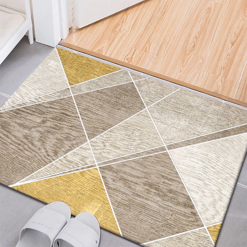 Washable Rugs Geometric Patchwork | Non-Slip